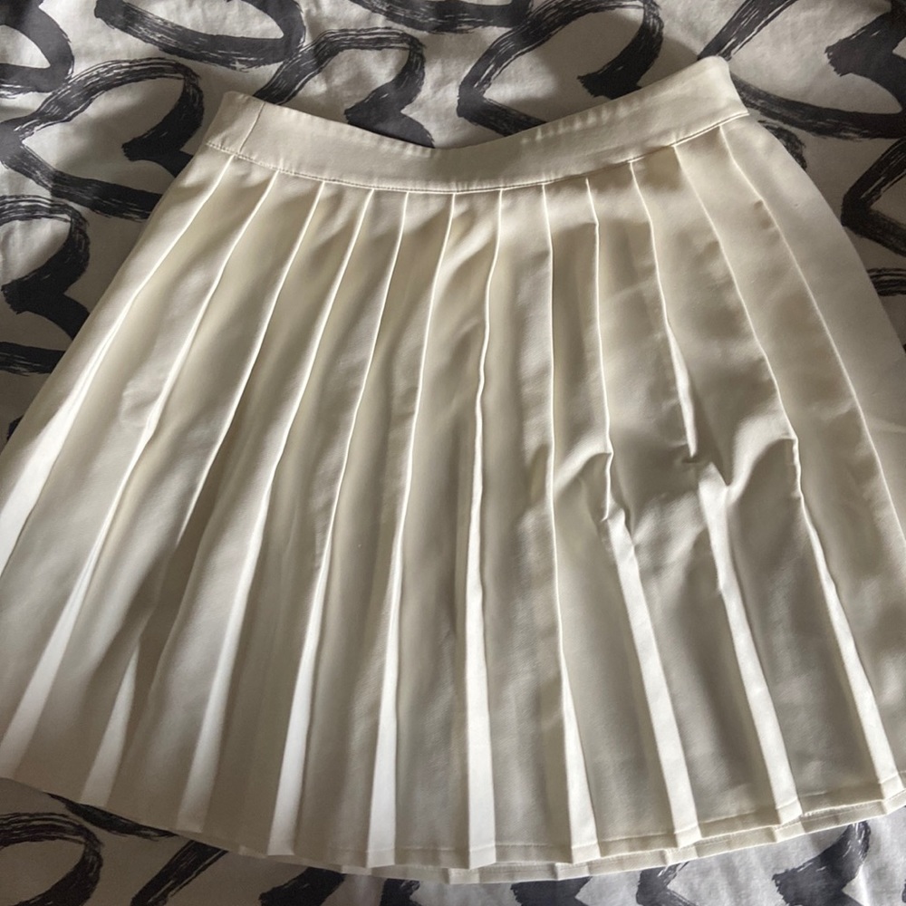 White mini skirt